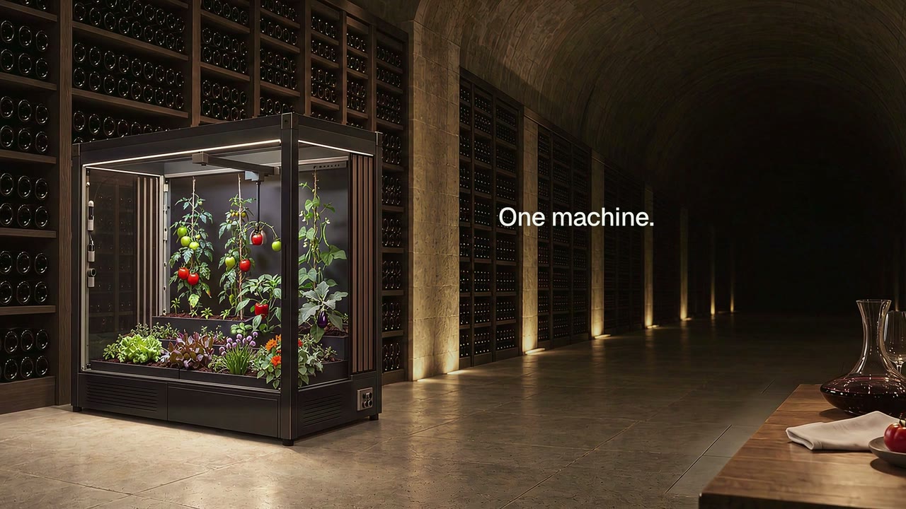 Poster of the 15-second film: Verdwell One in the Cellar finish among the wine racks, with the line &ldquo;One machine.&rdquo;